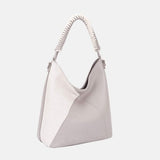 David Jones Woven Handle PU Leather Handbag - Trendsi - Flyclothing LLC