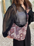 Geometric Adjustable Strap Crossbody Bag - Trendsi