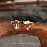 Bull Head Alloy Stud Earrings - Trendsi