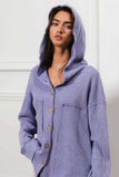 BiBi Washed Waffle Thermal Hooded Jacket - Trendsi - Flyclothing LLC