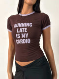 Letter Graphic Round Neck Short Sleeve T-Shirt - Trendsi - Flyclothing LLC
