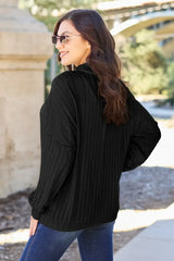 Basic Bae Full Size Ribbed Exposed Seam Mock Neck Knit Top - ShopBasicbae - Flyclothing LLC