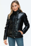 YMI Pocketed Zip Up Turtleneck Puffer Jacket - Trendsi - Flyclothing LLC