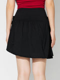 Side Tie Asymmetric Hem Mini Skirt - Trendsi