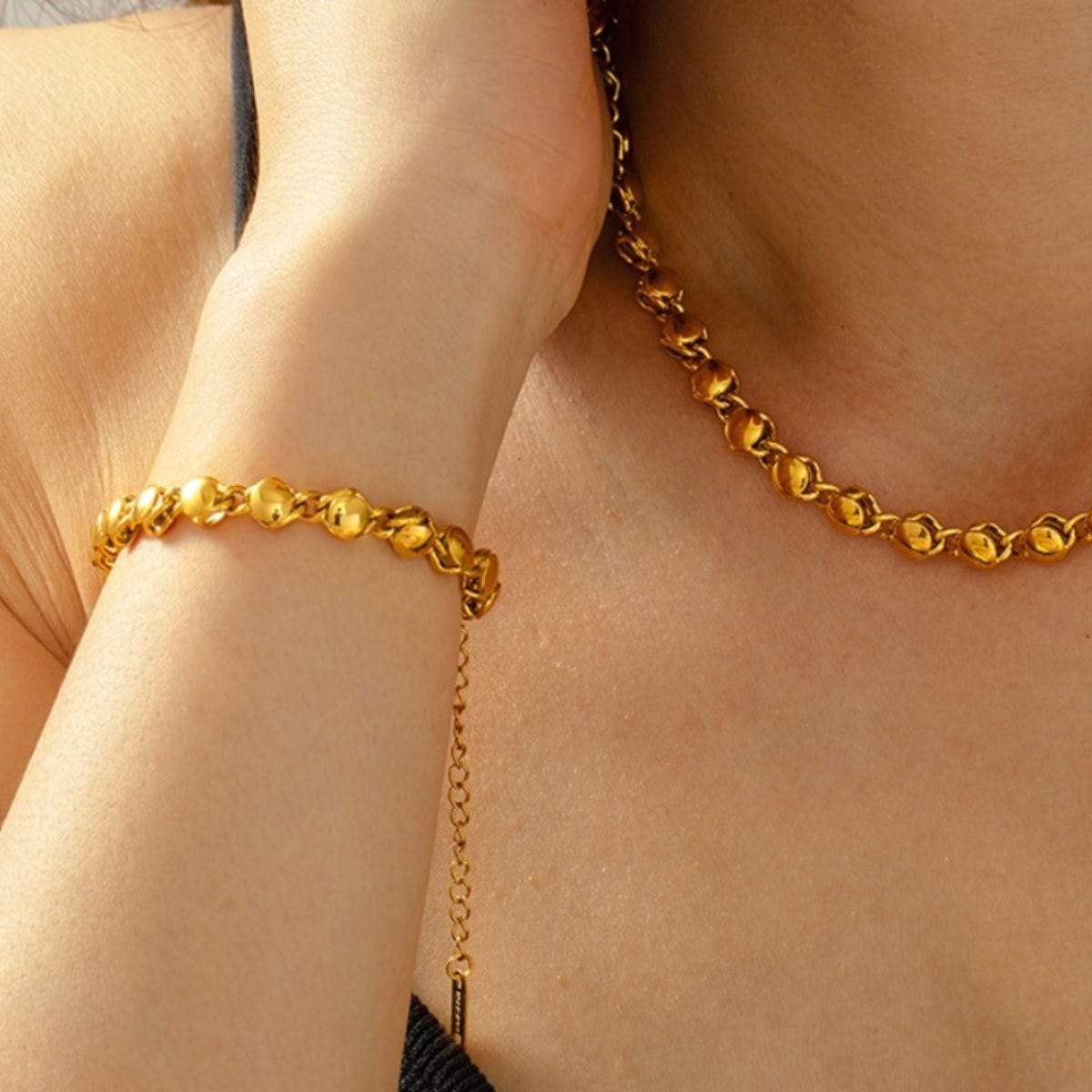 18K Gold-Plated Titanium Steel Bracelet - Trendsi - Flyclothing LLC