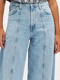 Wide Leg Jeans with Pockets - Trendsi