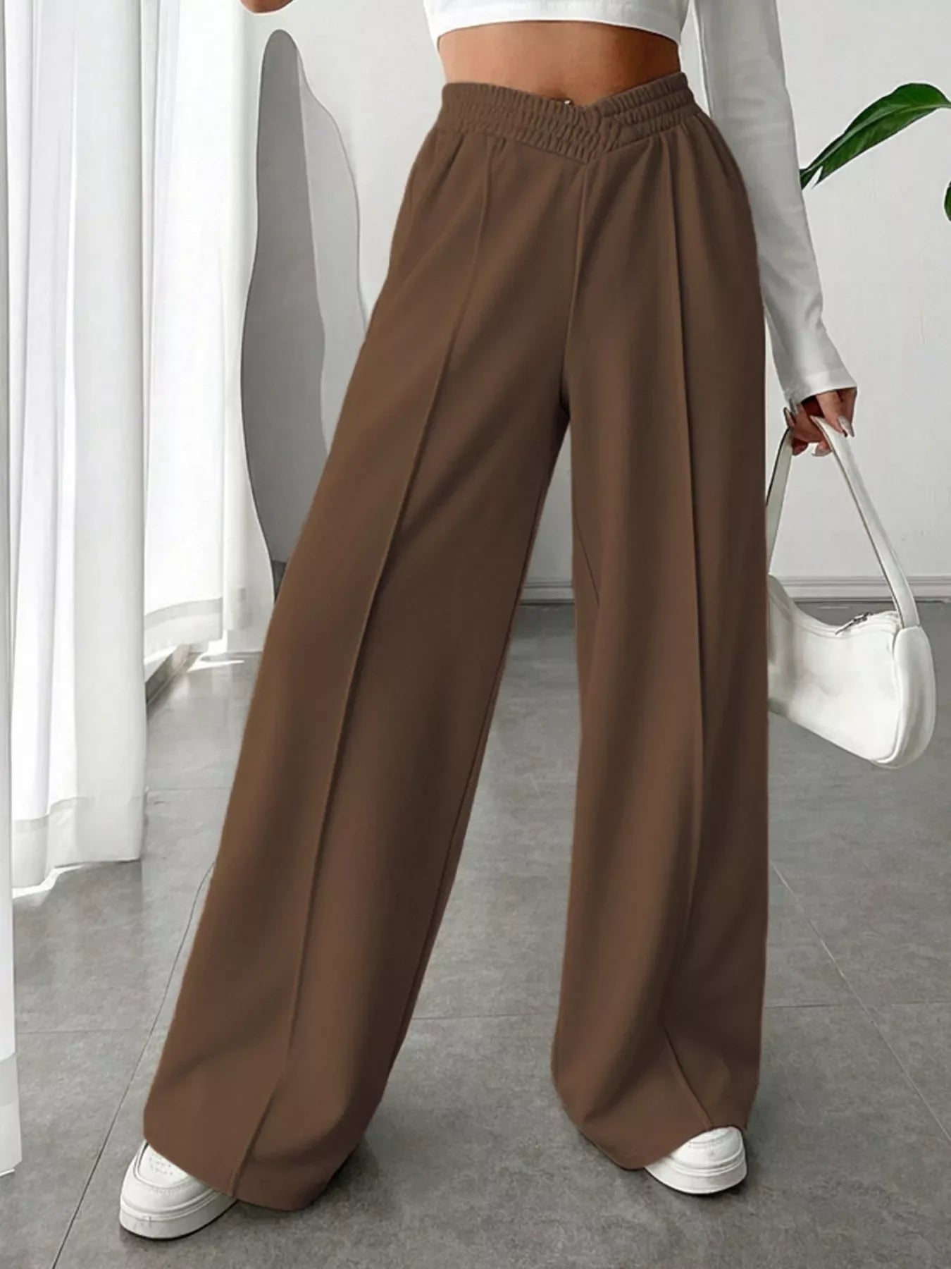 Wide Leg High Waist Pants - Trendsi - Flyclothing LLC