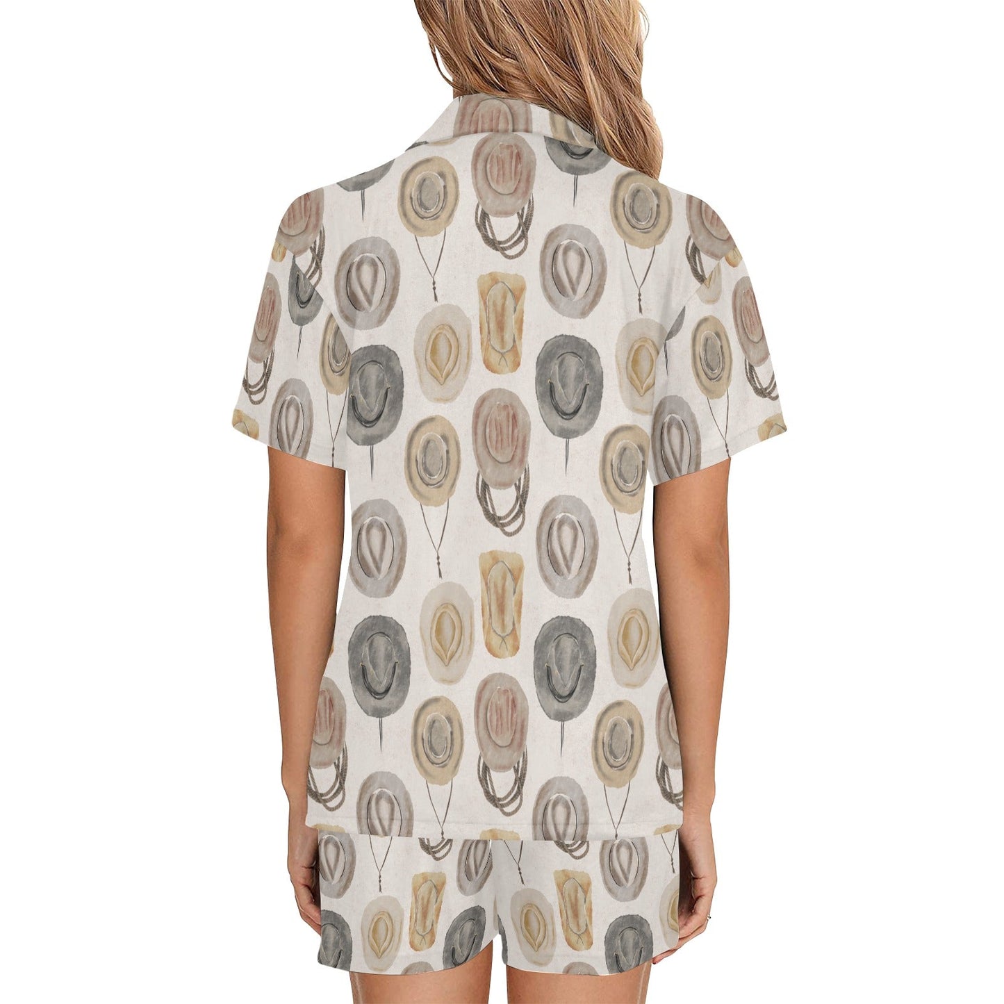 Baha Ranch Vintage Cowboy Hat Women's Western Pajama Set