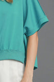 Umgee Full Size Lightweight Cropped Sweatshirt Plus Size - Trendsi