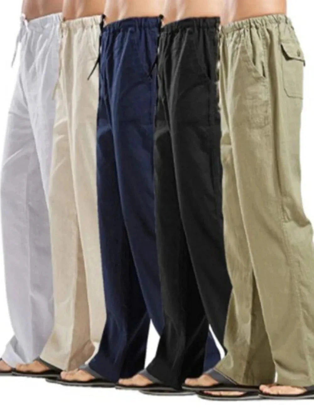 Men's Full Size Drawstring Pants with Pockets Plus Size - Trendsi