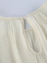 Metallic Sheen Blouse with Tie Detail - Trendsi - Flyclothing LLC