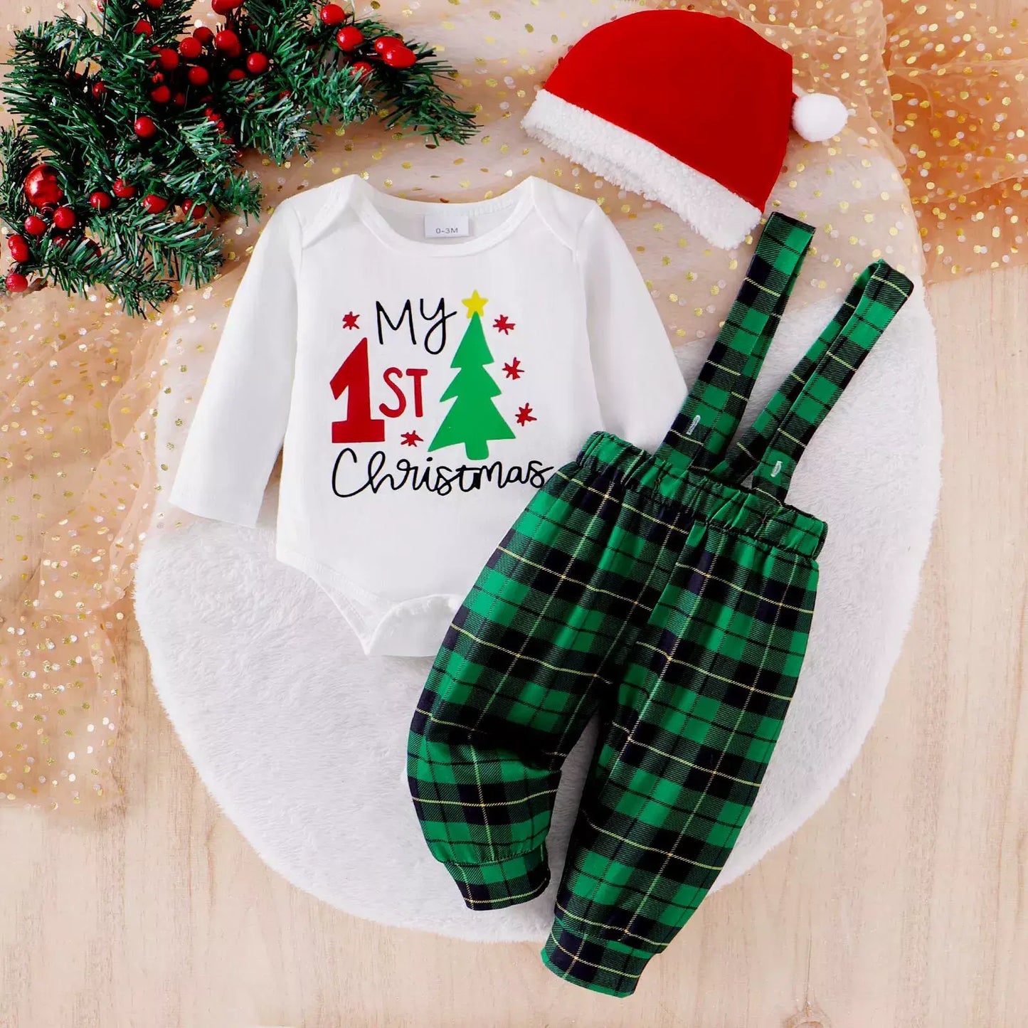 Children's My First Christmas Outfit Set - Trendsi - Flyclothing LLC