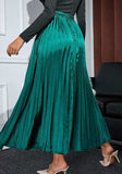 Elastic Waist Pleated Midi Skirt - Trendsi - Flyclothing LLC