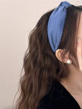 Knotted Polyester Wide Headband - Trendsi - Flyclothing LLC