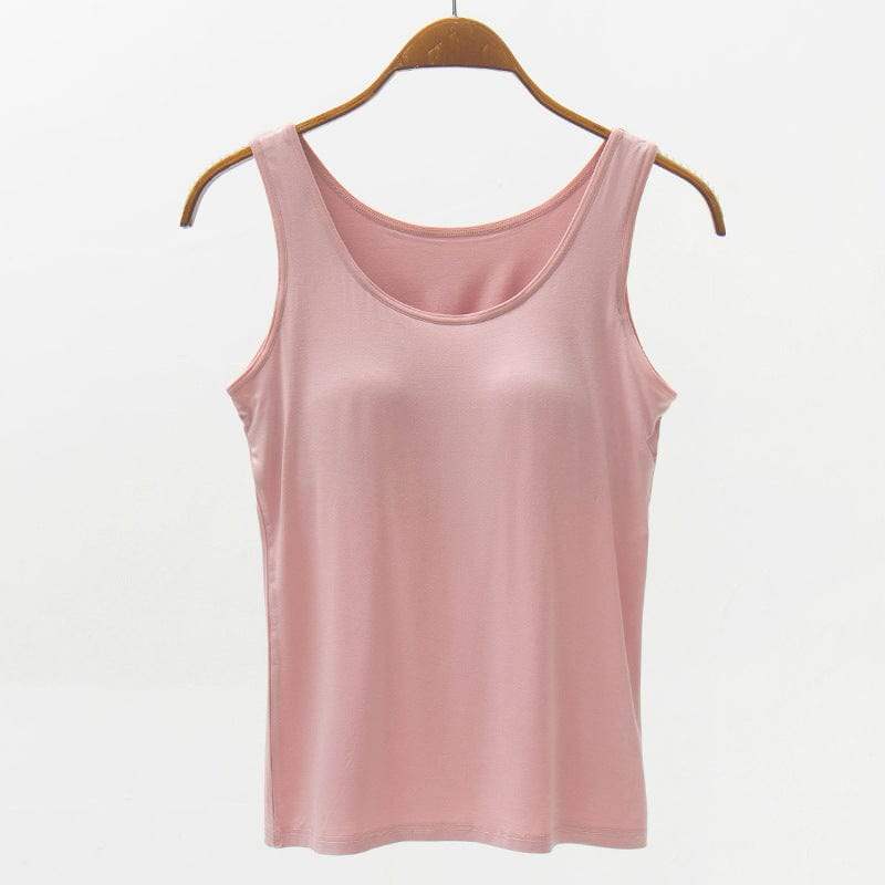 Full Size Wide Strap Modal Tank with Bra - Trendsi - Flyclothing LLC