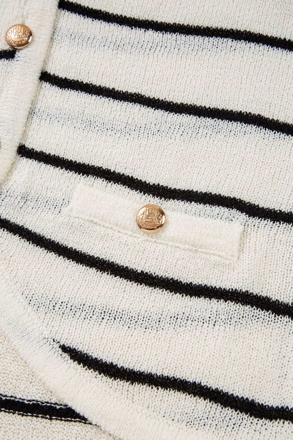 Stripe Button Down V-Neck Sweater Vest - Trendsi - Flyclothing LLC