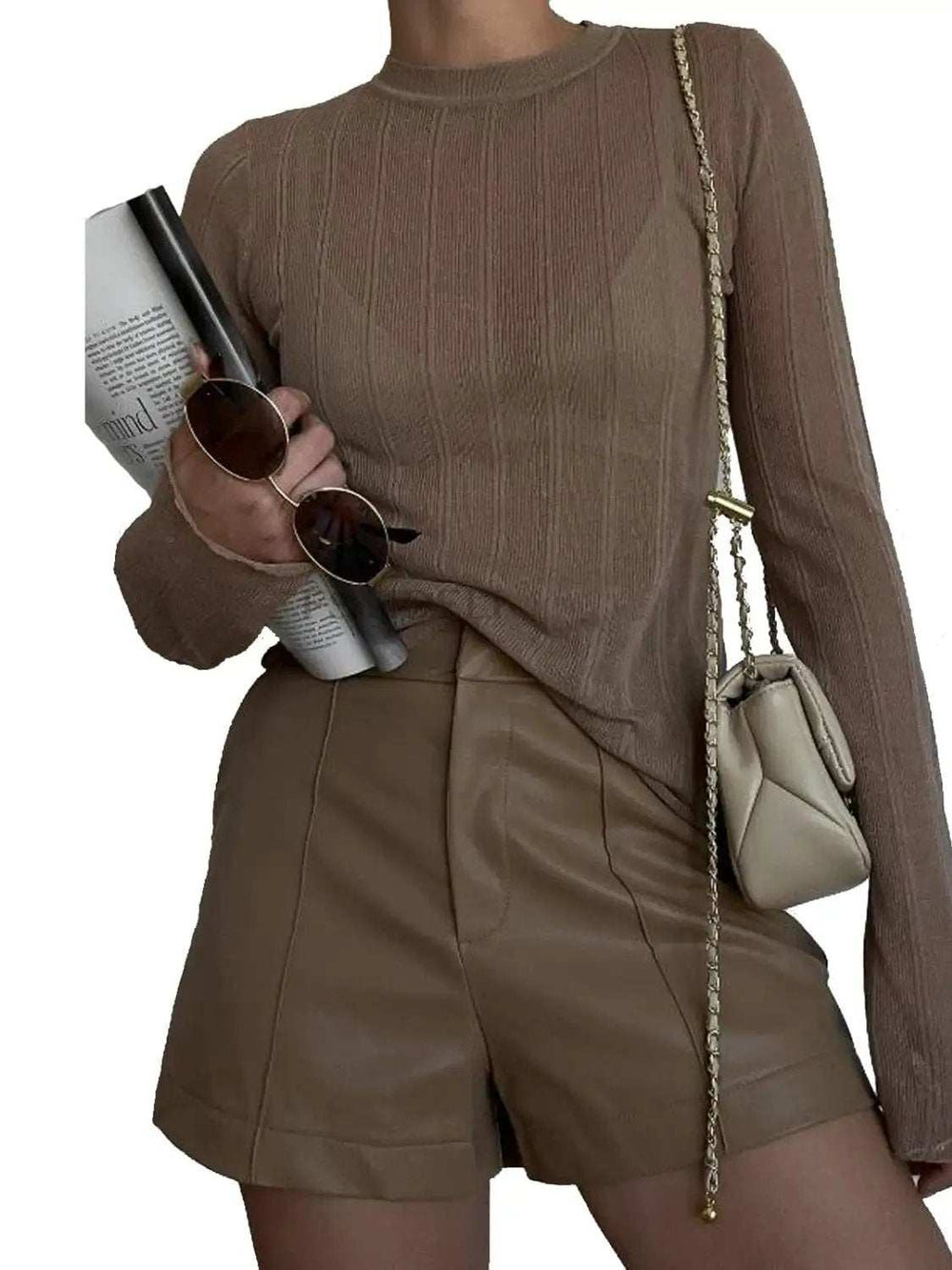 Round Neck Long Sleeve T-Shirt - Trendsi - Flyclothing LLC