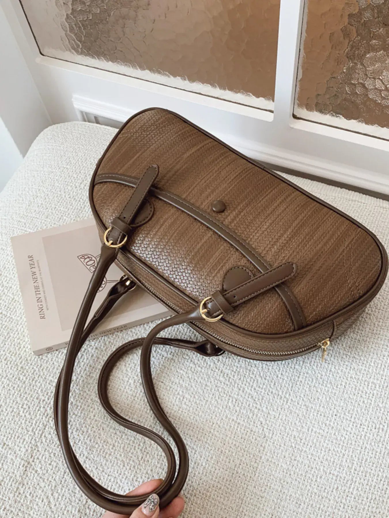 Vintage Buckle Shoulder Bag - Trendsi - Flyclothing LLC