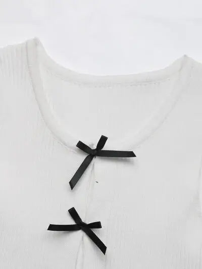 Perfee Bow Front Round Neck Tank - Trendsi - Flyclothing LLC