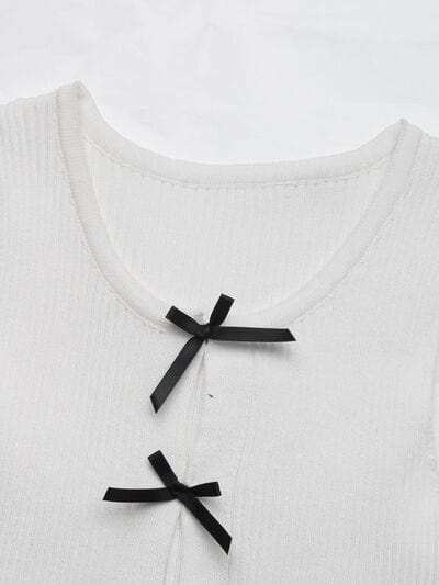 Perfee Bow Front Round Neck Tank - Trendsi - Flyclothing LLC