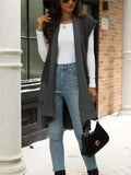 Pocketed Open Front Cap Sleeve Cardigan - Trendsi - Flyclothing LLC