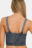 Zenana Washed Ribbed Cropped V-Neck Tank - Trendsi - Flyclothing LLC