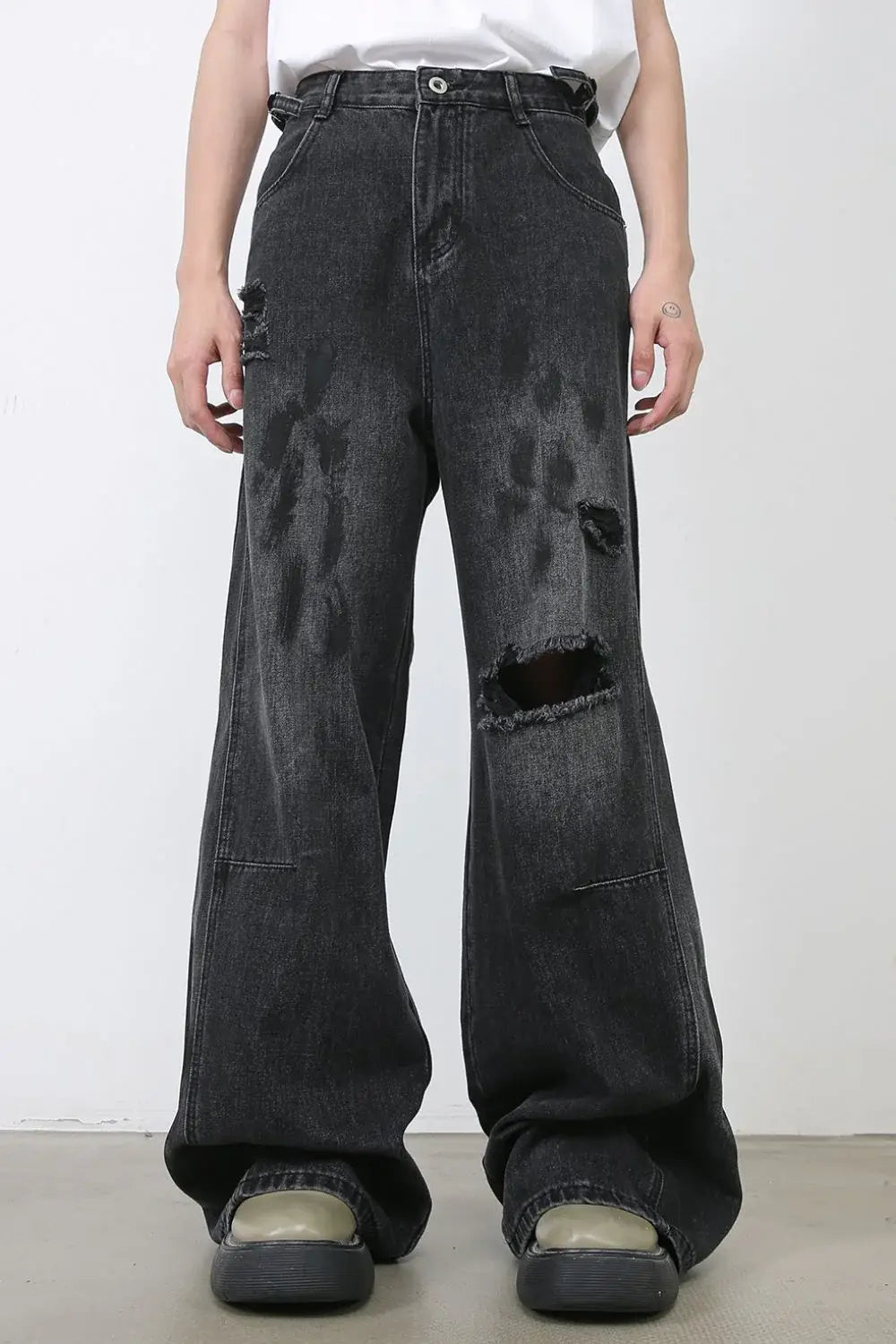 Men's Distressed Baggy Jeans - Trendsi - Flyclothing LLC