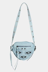 Fame PU Leather Triangle Crossbody Bag - Trendsi