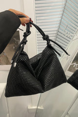 Rhinestone Knotted Strap Crossbody Bag - Trendsi