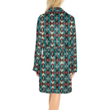 Baha Ranch Teal Aztec Women's Western Robe