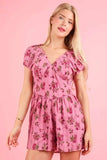 VERY J Floral Printed Ruffle Romper - Trendsi - Flyclothing LLC
