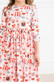 Puppy Love 3/4 Sleeve Pocket Twirl Dress - Mila & Rose ®