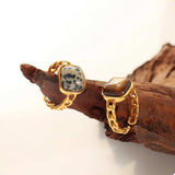 Tiger's Eye 18K Gold-Plated Ring - Trendsi - Flyclothing LLC