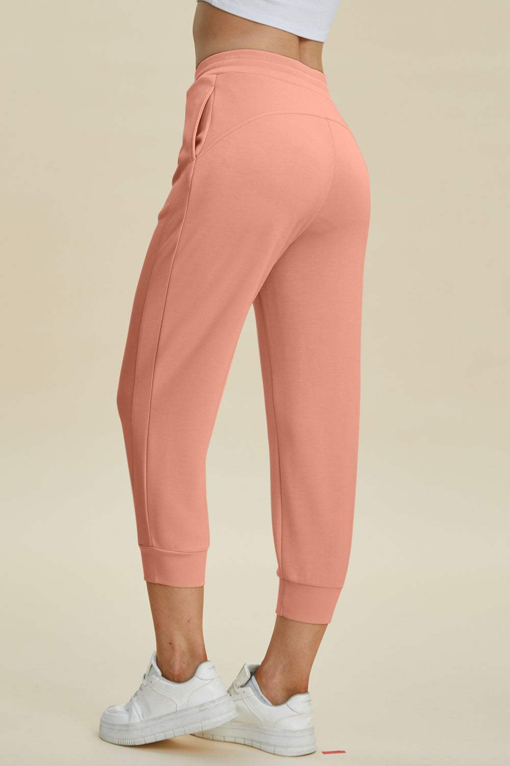 Basic Bae Full Size Air Scuba Drawstring High Waist Cropped Pants - Trendsi - Flyclothing LLC