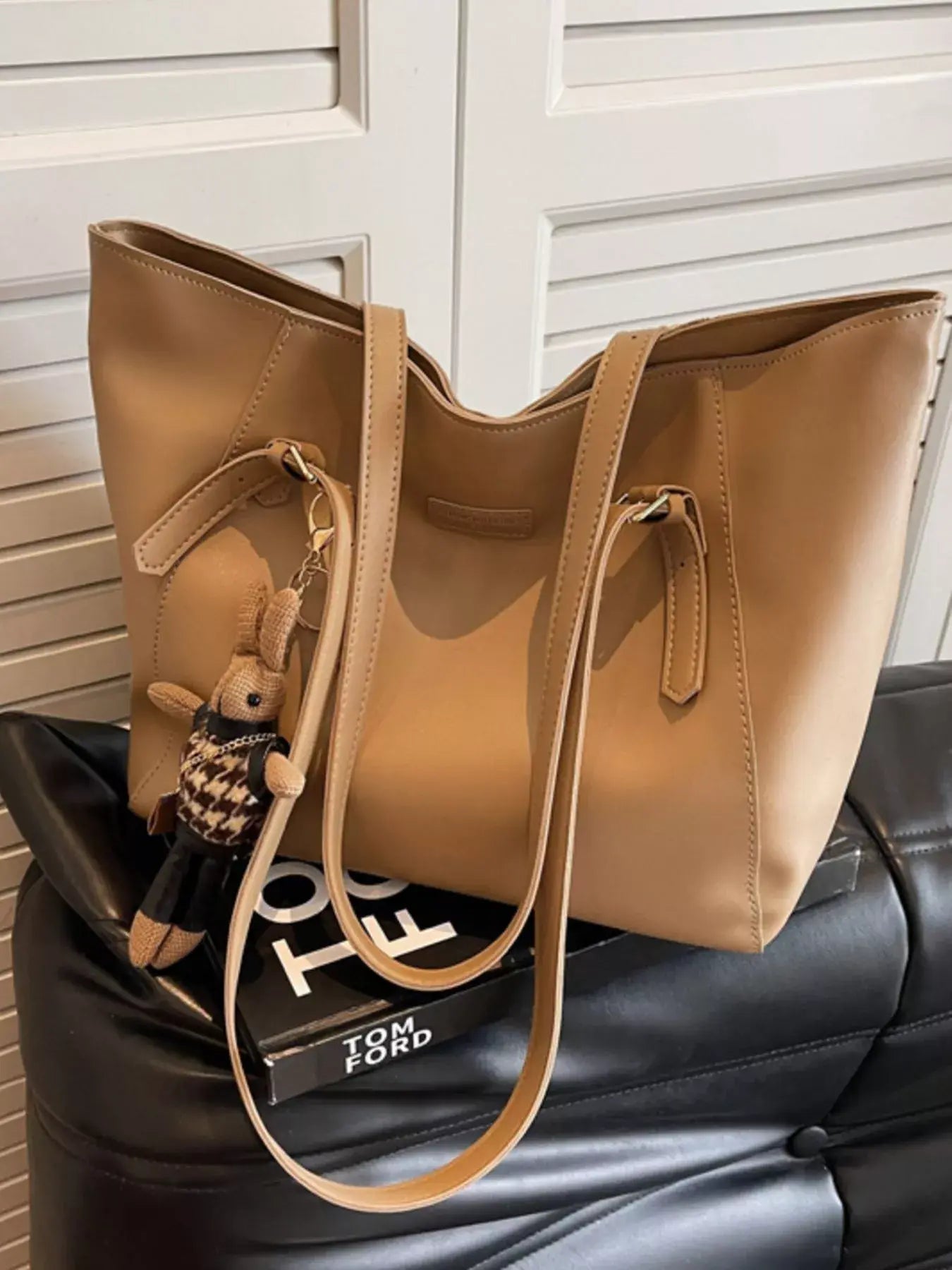 PU Leather Tote Bag - Trendsi - Flyclothing LLC