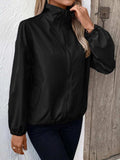 Pocketed Zip Up Long Sleeve Jacket - Trendsi - Flyclothing LLC