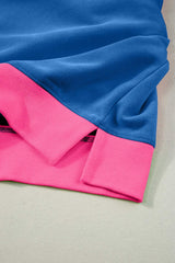 Contrast Round Neck Long Sleeve Sweatshirt - Trendsi - Flyclothing LLC