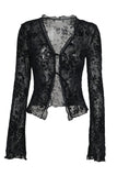 Double Tied Long Sleeve Blouse - Trendsi
