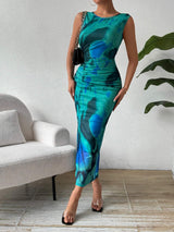 Slit Round Neck Midi Tank Dress - Trendsi - Flyclothing LLC