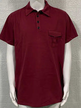 Men's Full Size Collared Neck Short Sleeve Polo Plus Size - Trendsi - Flyclothing LLC