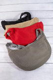 Fame Textured Mesh Knot Shoulder Bag - Trendsi - Flyclothing LLC