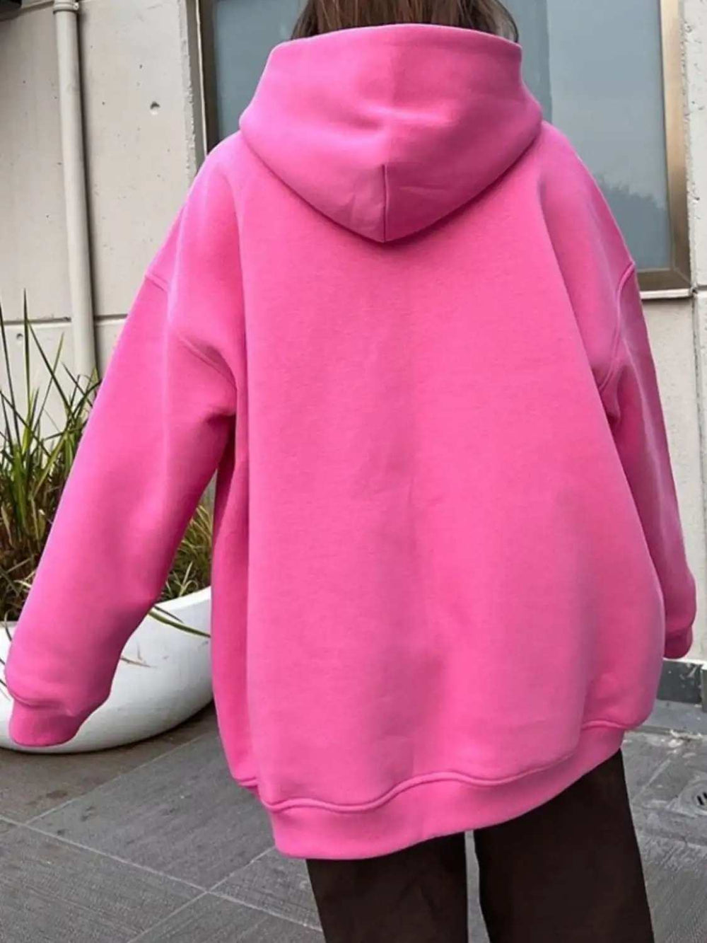 Pocketed Dropped Shoulder Long Sleeve Hoodie - Trendsi - Flyclothing LLC