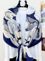 Flower Print Lightweight Scarf - Trendsi - Flyclothing LLC