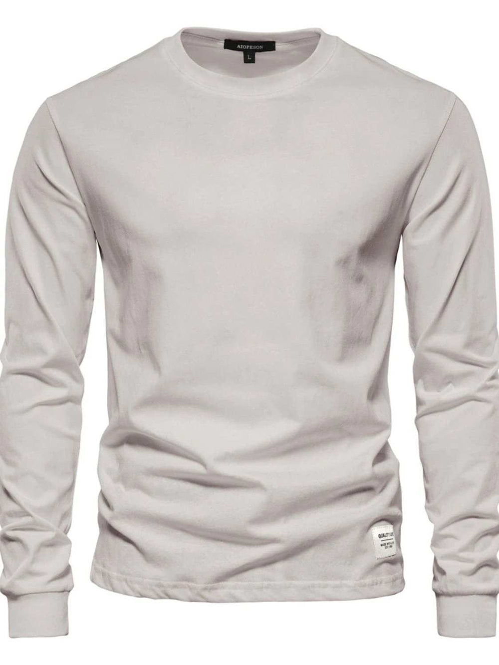 Men's Full Size Round Neck Long Sleeve T-Shirt Plus Size - Trendsi - Flyclothing LLC
