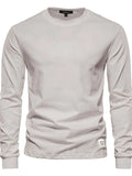 Men's Full Size Round Neck Long Sleeve T-Shirt Plus Size - Trendsi - Flyclothing LLC