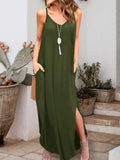 Slit Scoop Neck Sleeveless Dress - Trendsi - Flyclothing LLC