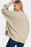 Zenana Side Sit Oversize Sweater - Trendsi - Flyclothing LLC