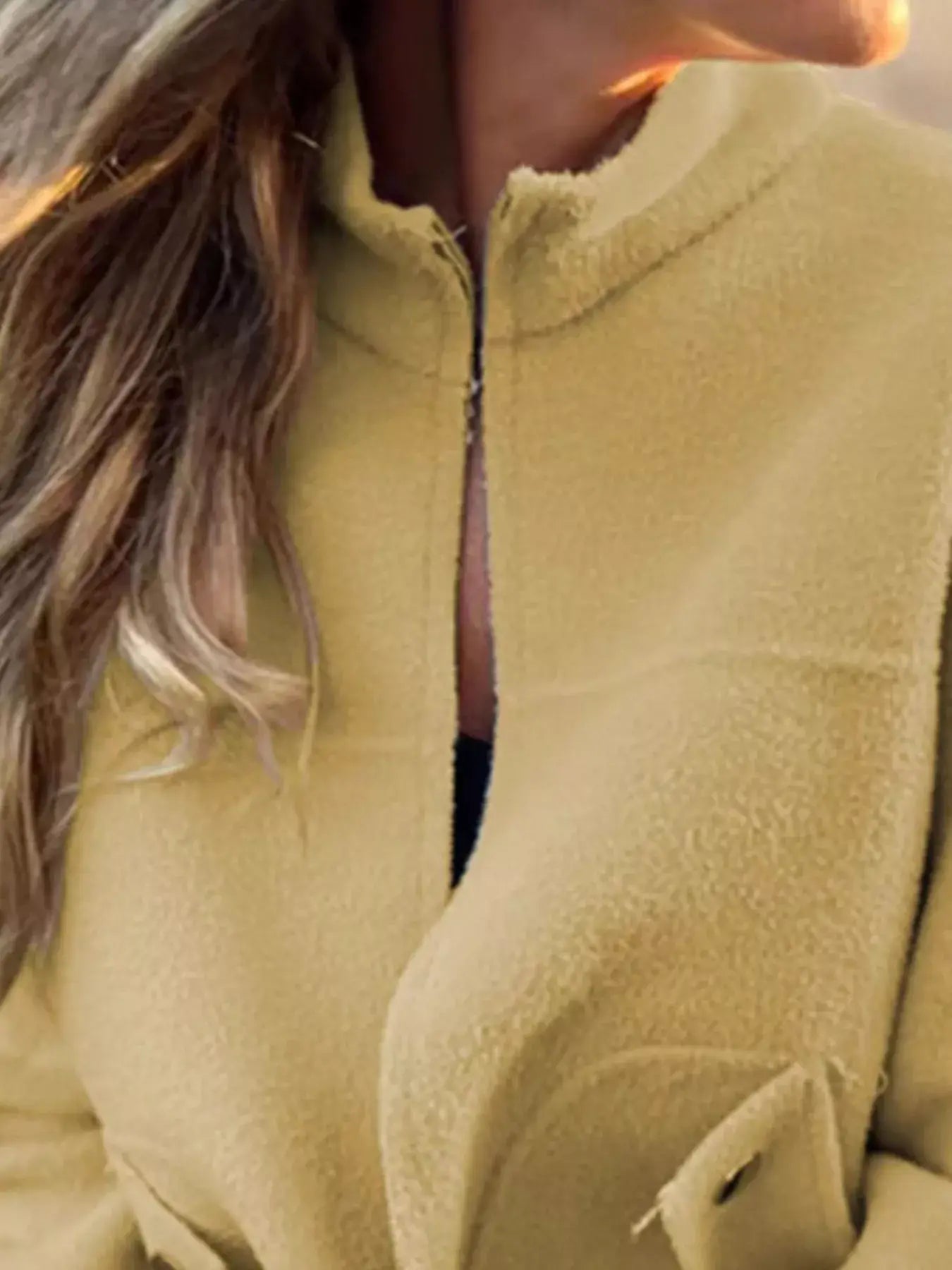 Full Size Textured Knit Zip Up Outerwear Plus Size - Trendsi - Flyclothing LLC