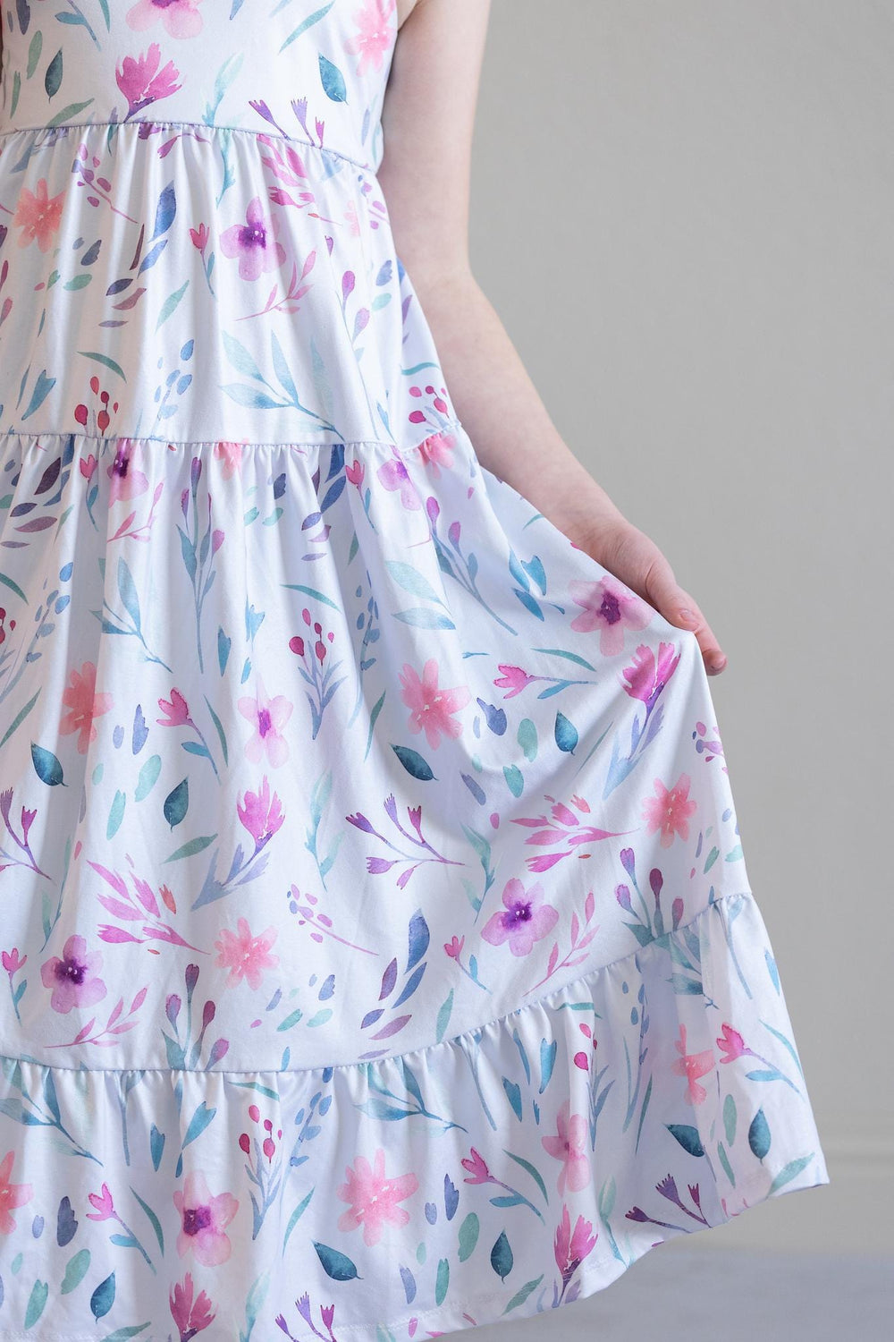 Pastel Wildflowers Ruffle Maxi Dress - Mila & Rose ®