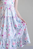 Pastel Wildflowers Ruffle Maxi Dress - Mila & Rose ®
